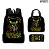Hip Hop Beliebt Seltsam Lustig Zoonomaly 3D Gedruckt 3 Stück/Set Schüler Rucksäcke Laptop Tagesrucksack Rucksack Brottasche Federmäppchen