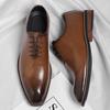 Luxury Designer New Men's Pointed Black Brown Lace Up Wedding Brogue Oxford Shoes Male Formal Dress Footwear Zapatos Hombre