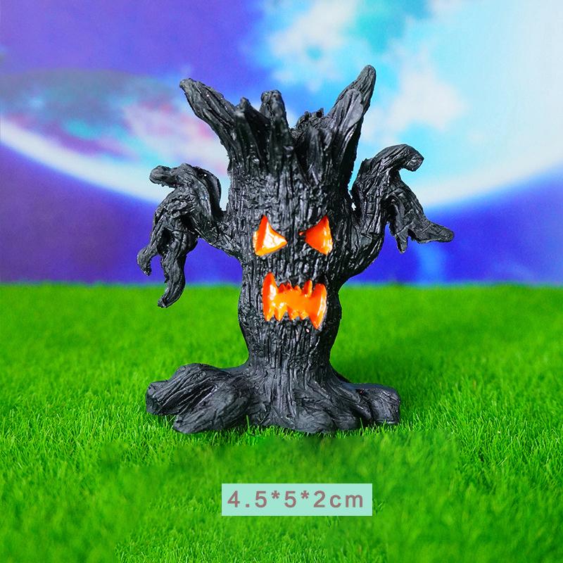Gruseliger Baum, gruseliger Horror-Baum, Gesicht, Rinde, Dämonenfigur, Tischdekoration, für drinnen und draußen, Halloween-Dekoration für Partys, Spuk