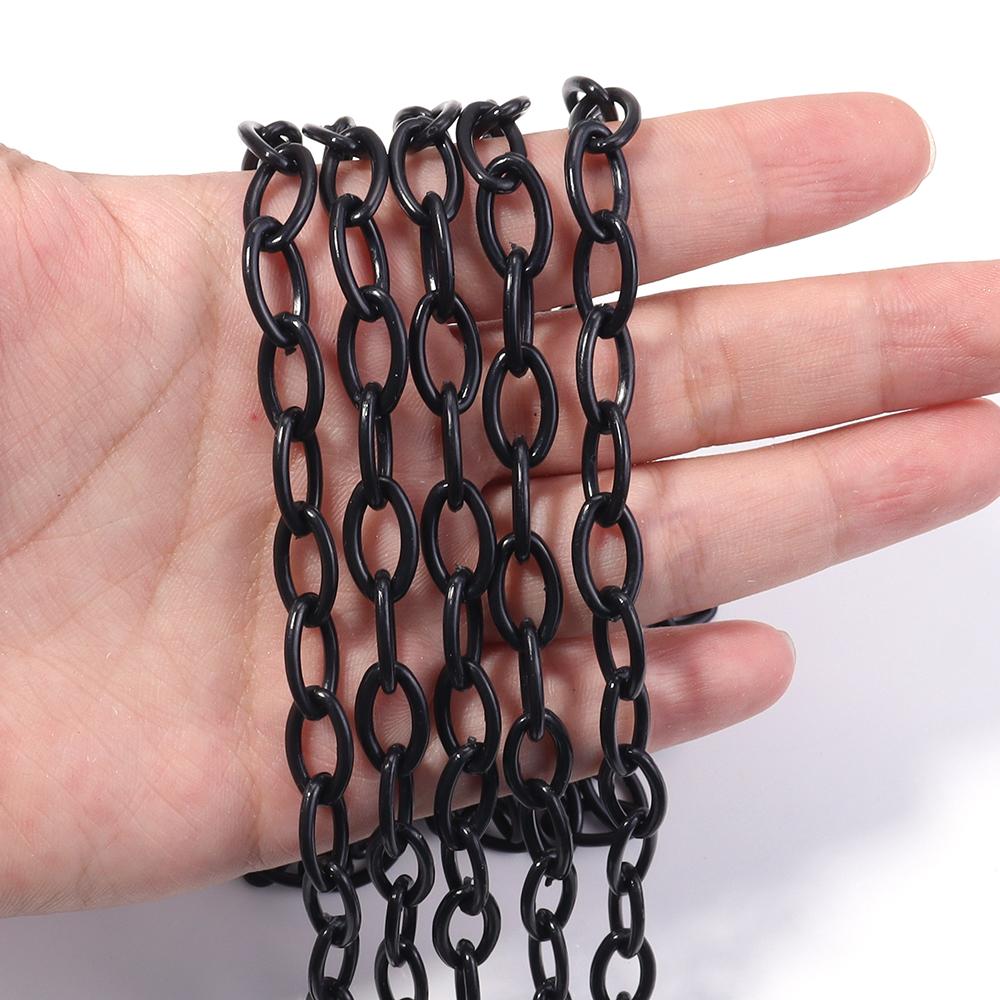 5pcs/lot 50cm Plastic Link Chain Colorful Extension Chains For Jewelry Making DIY Bracelet Necklace Phone Key Bag Chain Supplies