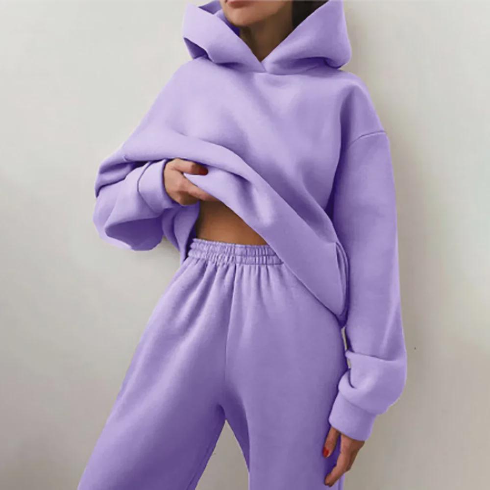 Herbst/Winter Casual Fashion Pullover und Hose Set im europäischen und amerikanischen Stil - Langarm Zweiteiler für Damen