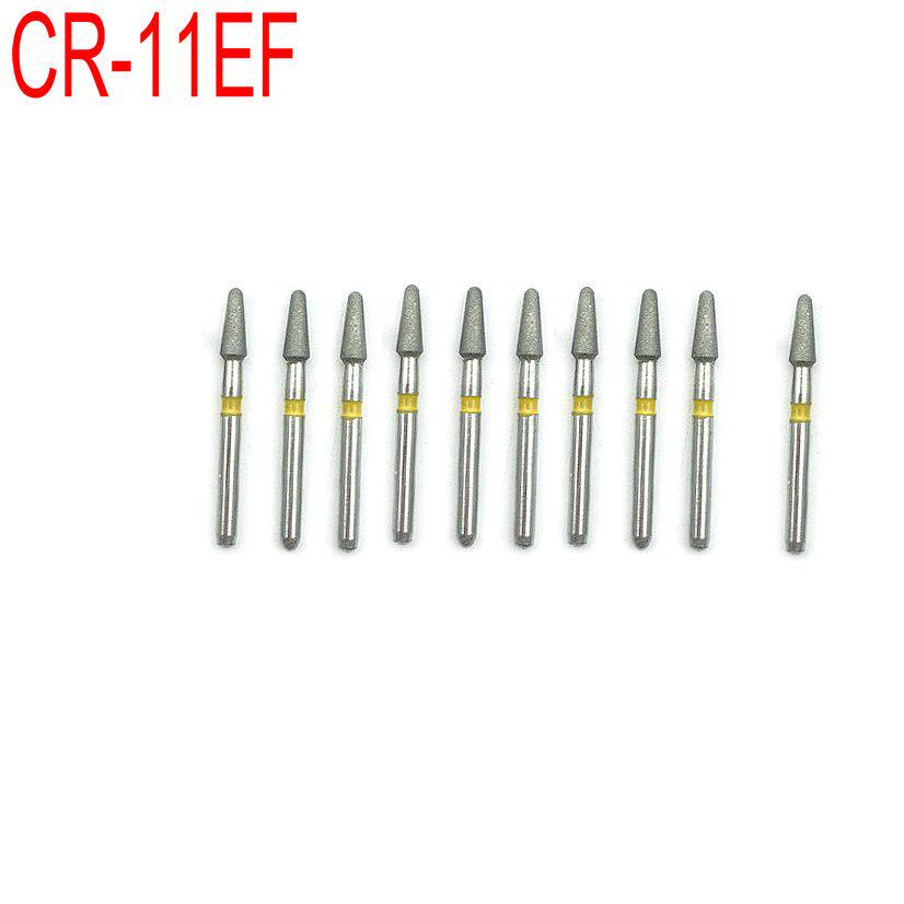 10 Pcs/set Dental Diamond FG High Speed Burs forTeeth Polishing 1.6mm Dentist Teeth Whitening Tool CR-11EF