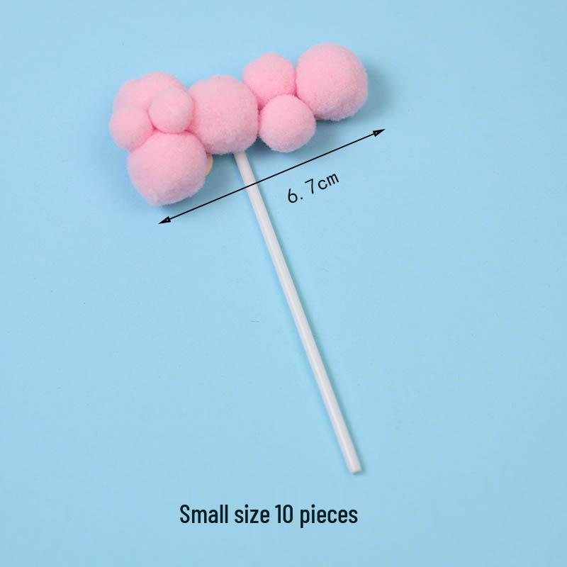Pom-pom & Star Cake Toppers with 3D Clouds - Festive Birthday Table Decor