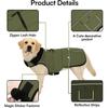 Dog Coat, Small Dog Jacket, Windproof Dogs Puffer Jacket, Fleece Lined Warm Dogs Winter Coat with Harness Hole (Army Green S)