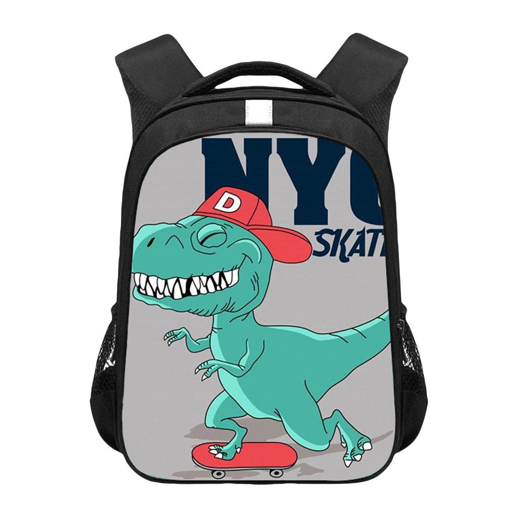 Anime Peripheral Printed Backpack, Personalized Backpack Storage Bag,1pc,Tyrannosaurus Children's Kindergarten Backpack,10*14in