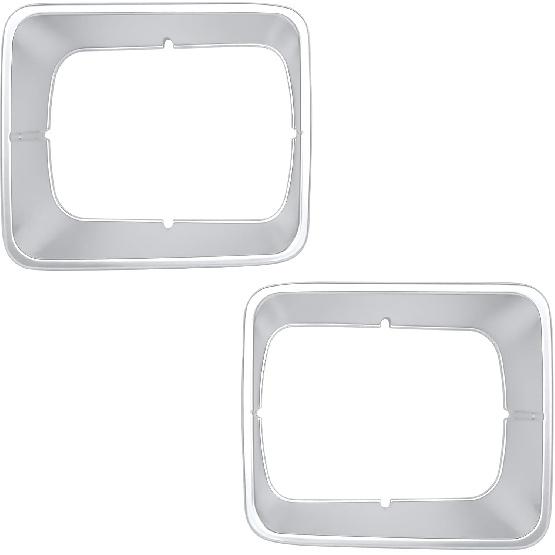 PENSUN Headlight Bezel Plastic Fit for Freightliner 95-05 FL5, 91-04 FL60, 91-05 FL70, 91-05 FL80, 94-03 FL106 / 2Pcs