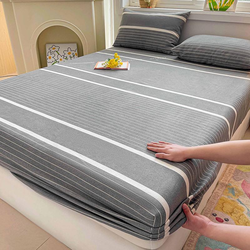 Baumwoll-Bettlaken mit Gummizug Niedliche bedruckte Matratzenauflage für Kinder Cartoon Reine Baumwolle Bettwäsche (ohne Kissenbezug)