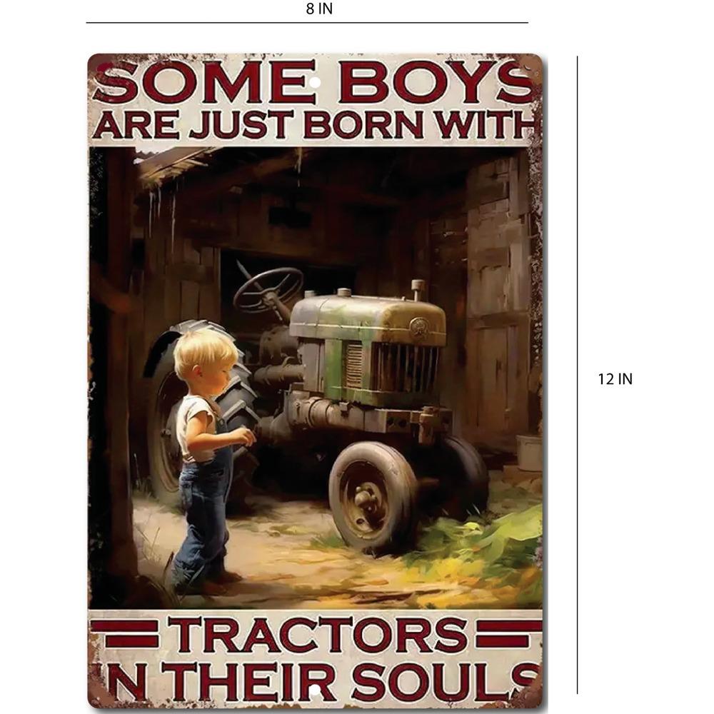 Tractor Farm Sign SIGN Metal Some Boys Love Farming Sign Advertising Metal