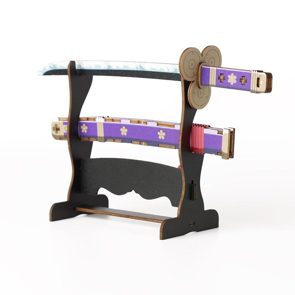 Ki-gu-mi One Piece Roronoa Zoro's Sword, Enma - A 3D Wooden Puzzle DIY Craft Kit for Kids and Adults - Educational Toy for Boys and Girls - A Great