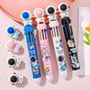 1Pc Cute Cartoon Astronaut 10 Color Ballpoint Pen Spacemen Multicolors Pens Office Writing Supplies School Stationery