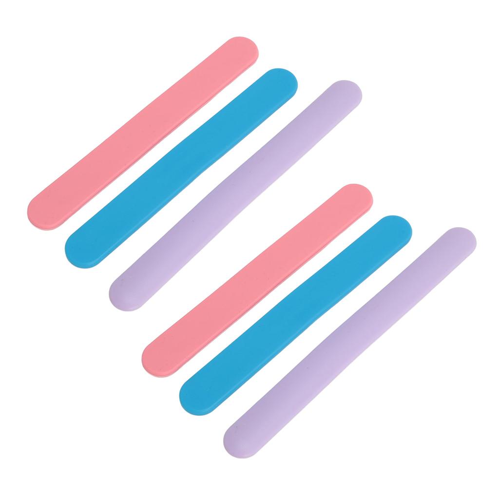 6PCS Silicone Wax Stick Nonstick Reusable Cosmetic Spatula Facial Mask Stirring Rod for Hair Removal