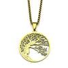 Tree Of Life Hair Chain Stainless Steel Silver Color Fashion Necklace For Women Men Nature Jewelry Accessory