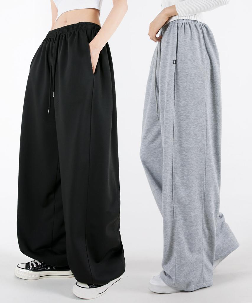 UMM Women'S Side-Point Wide Short Long String Pants 4 Colors