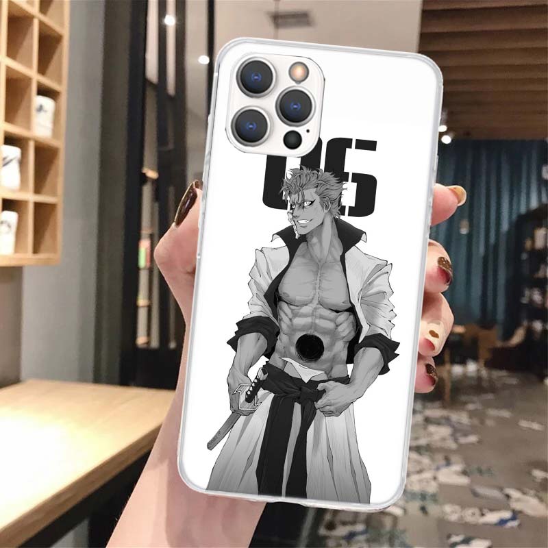 Bleach Grimmjow Silicon Phone Case for iPhone 17 16 16E 15 Pro Max 14 Plus 11 13 Mini 12 7 8 SE Air 17Pro Cover Shell for Apple