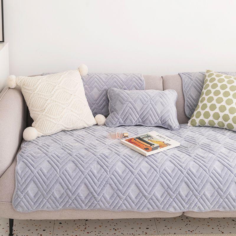 New Fashion Nordic Ins Wind Plush Sofa Cushion Sofa Towel Simple Modern Seat Cushion Four Seasons Autumn And Winter Sofa Cover