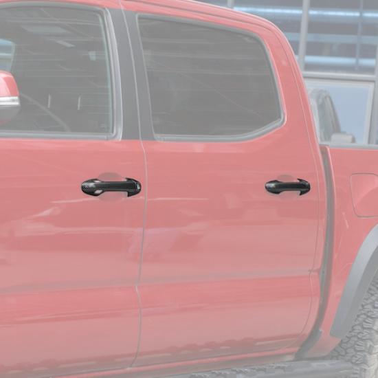For Toyota Tacoma 2016- Carbon Fiber Side Smart Key Door Handle Covers Trims