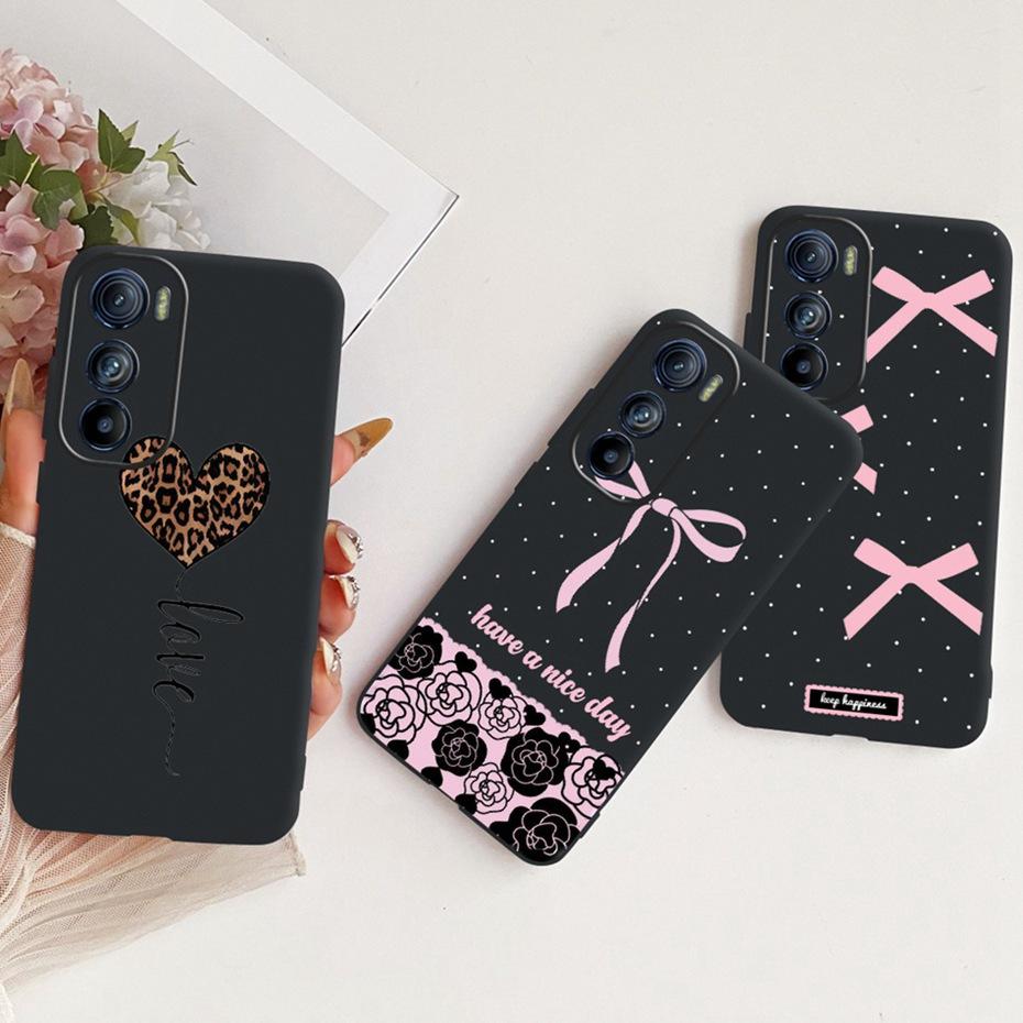 Cute Printing Phone Case For Motorola Edge 30 30Pro 30Neo Soft Black Silicone TPU Cases For MOTO Edge30 Pro Neo Covers Bumpers