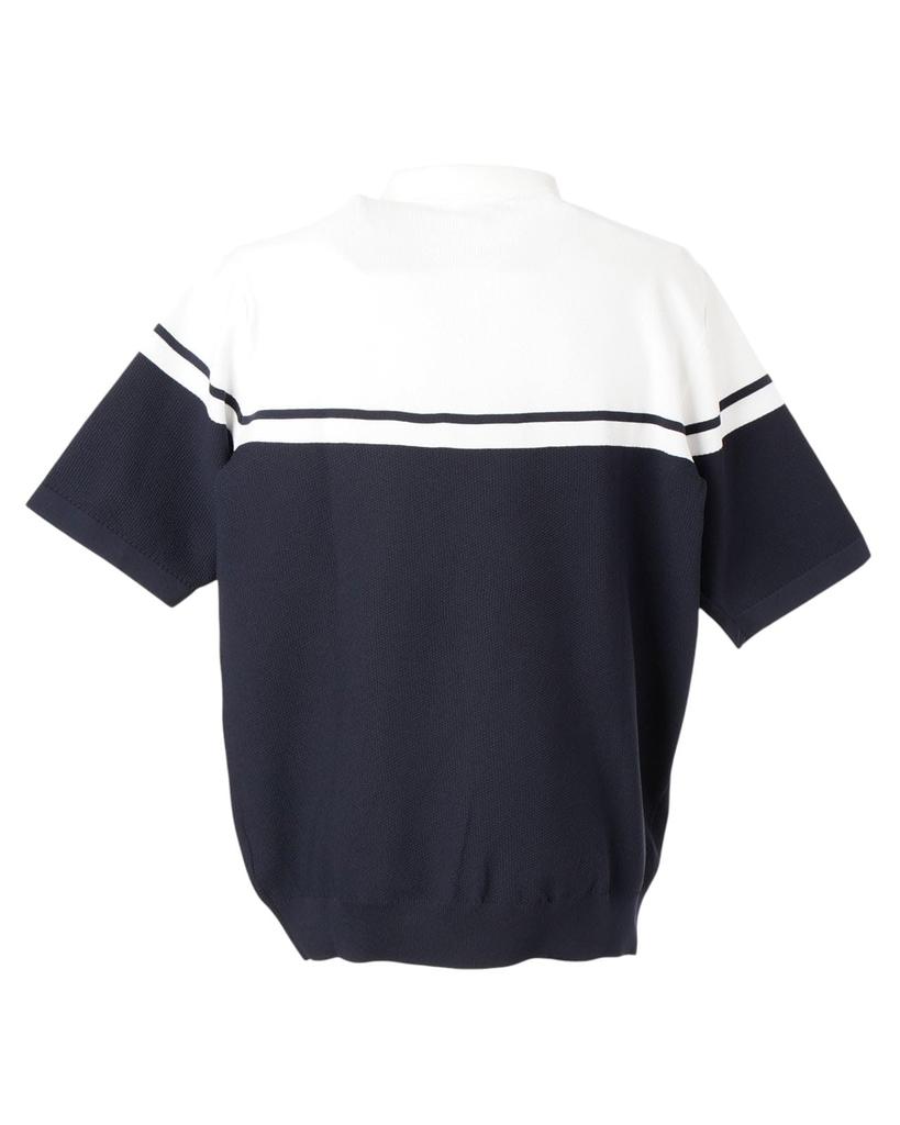 Jack Bunny Short Sleeve Knit Polo Shirt Golf Sweater Size 4 Men's (Brand Logo) / / 262-5275837 030_White, [M]