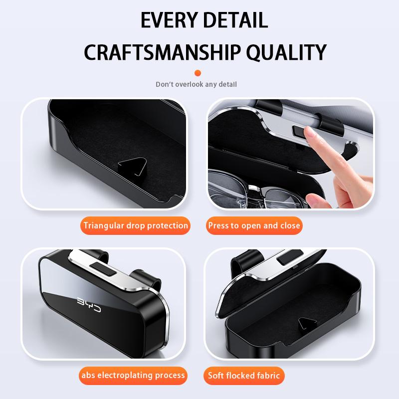 Car Visor Sunglasses Glasses Case Glasses Holder Clip Box For BYD Atto 3 Dolphin Seal Tang Song Yuan Car Interior Accessories