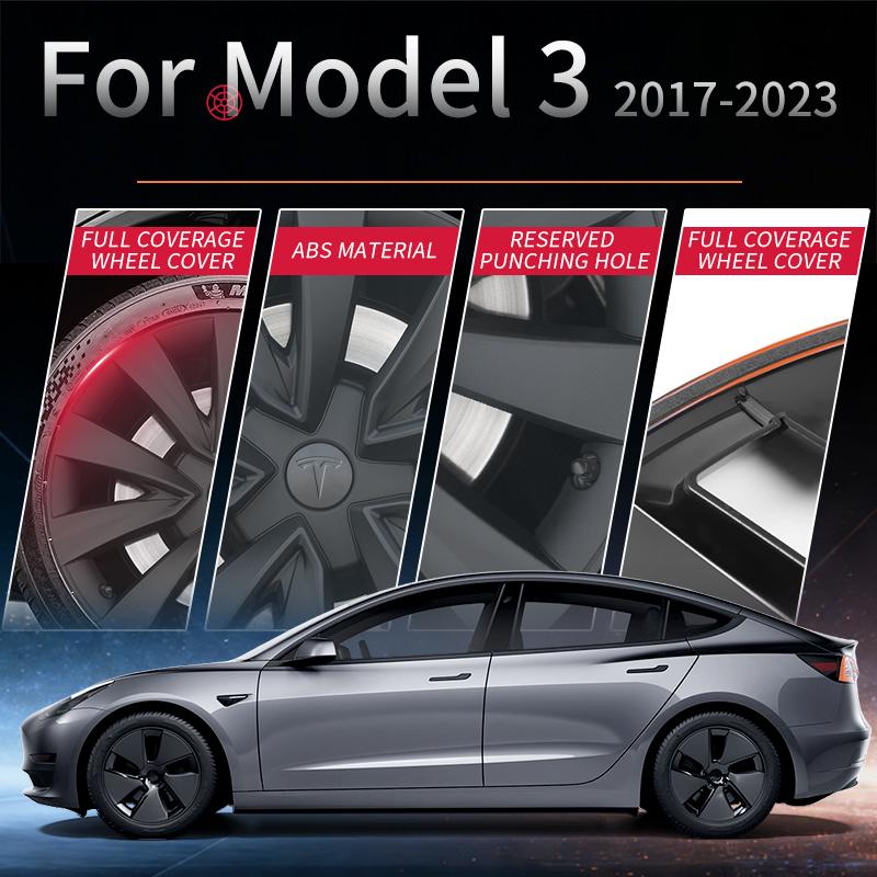 4PCS Wheel Cover Design For TESLA Model 3 2017-2023 18 Inch Wheel Cover Hubcaps Cap Only For Model 3 Wheel Cover Accessories