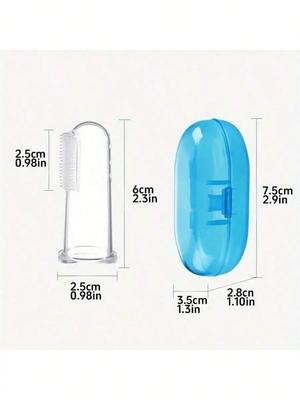 1PC Dog & Cat Finger Toothbrush, Effectively Cleans Breath & Promotes Gum Health, Portable Design for Daily Oral Care, No Box