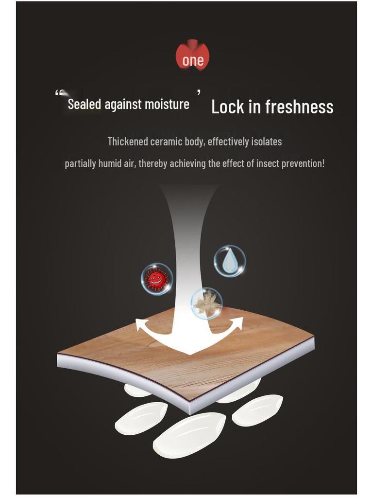 Ceramiczny Słoik na Ryż z Pokrywką Jingdezhen - Pojemność 10/20/30/50 Jin Pojemnik do Przechowywania Mąki