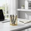 Metal Material Pen Holder Gold Color Pencil Organizer Metal Craft Desktop Organizer  School Use