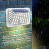 1 ks Třístranná 100 LED solární lampa Solární světlo Indukční lampa těla LED lampa Solární indukční zeď
