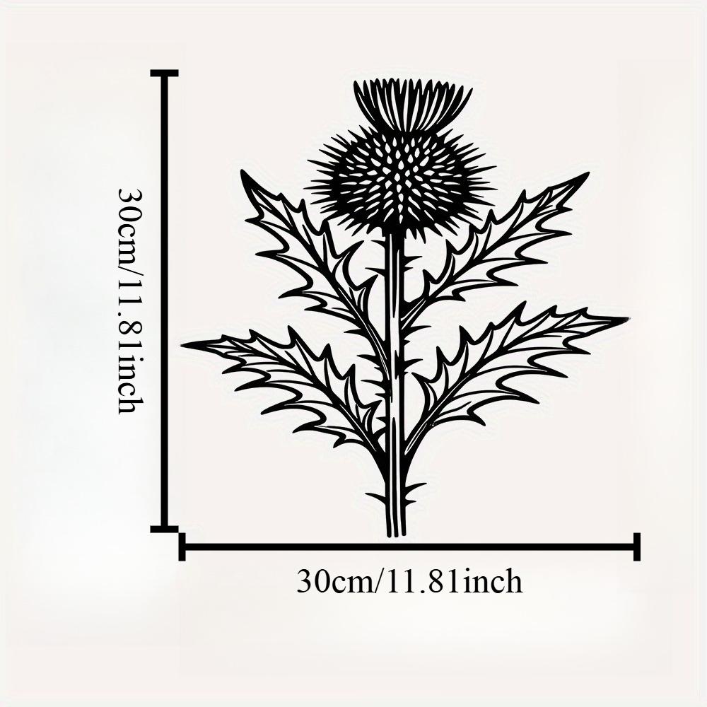 

Wrought Iron Metal Wall Art, Rust Resistant Home Decor, Festive Gift Ideas, Elegant Thorn Flower Design for Cozy Family Atmosphere 12in