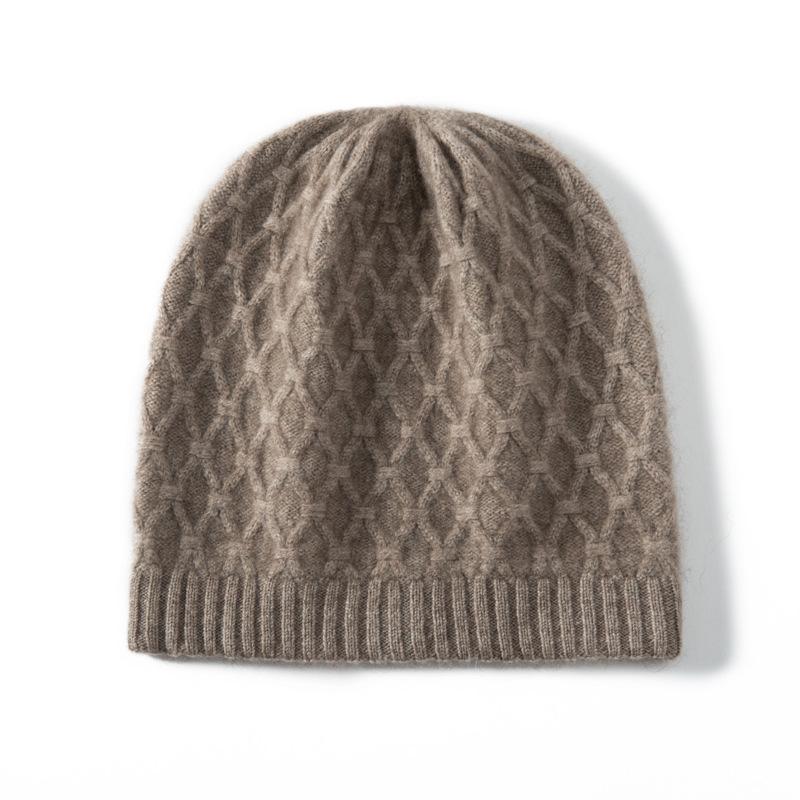Autumn and winter new thickened cashmere hat versatile hat solid color warm wool hat European and American men's and women's knitted hat warm