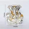 Matte Silver Plated Appu Ganesha Matte Silver Ganesh Idol for Car Dashboard Ganesha Murti Ganpati Idol for Home Decor Puja Lord Ganesh Statue