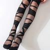 Japanese Lolita Black And White Bandages Filament JK Uniform Cross Strap Long Over The Knee Stockings