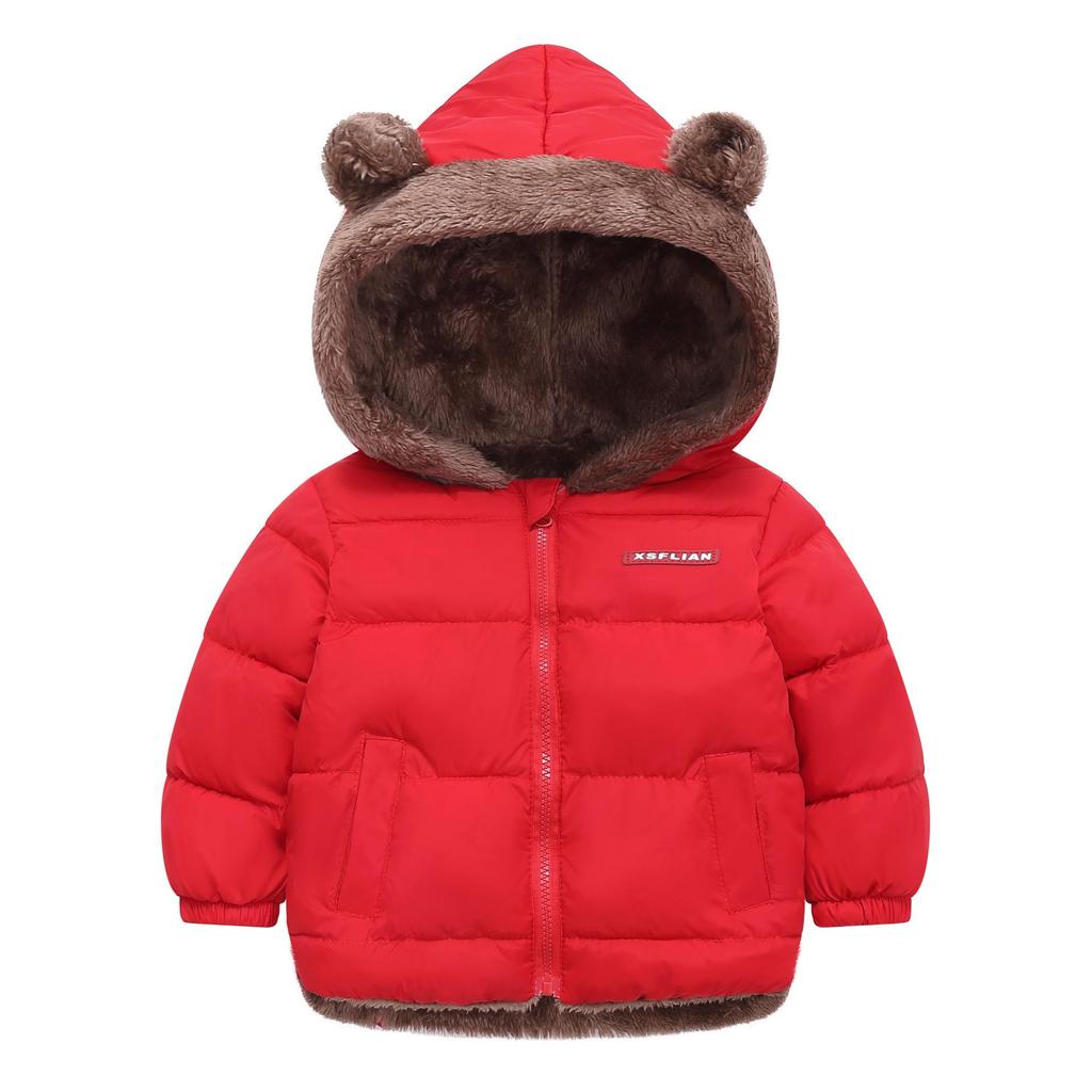 Winter Thicken Cotton Padded Jacket for Kids - Hooded Short Style for Boys & Girls