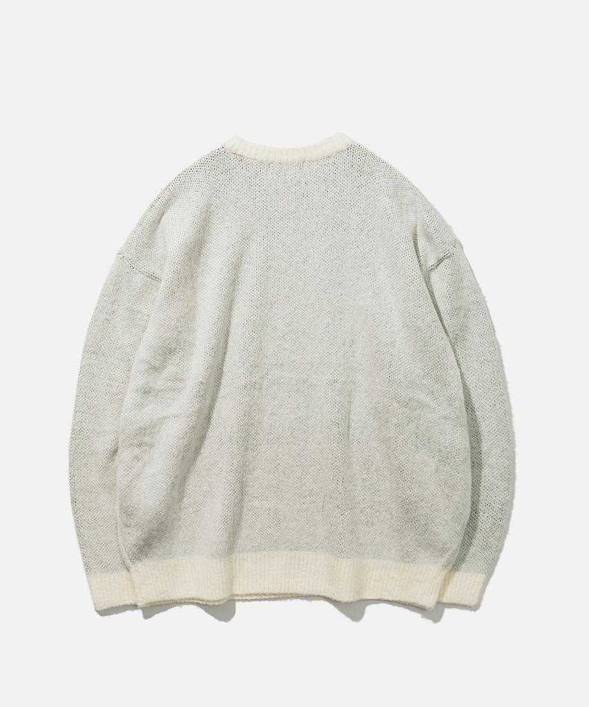 VASTIC Bone Graphic Brush Knit_White