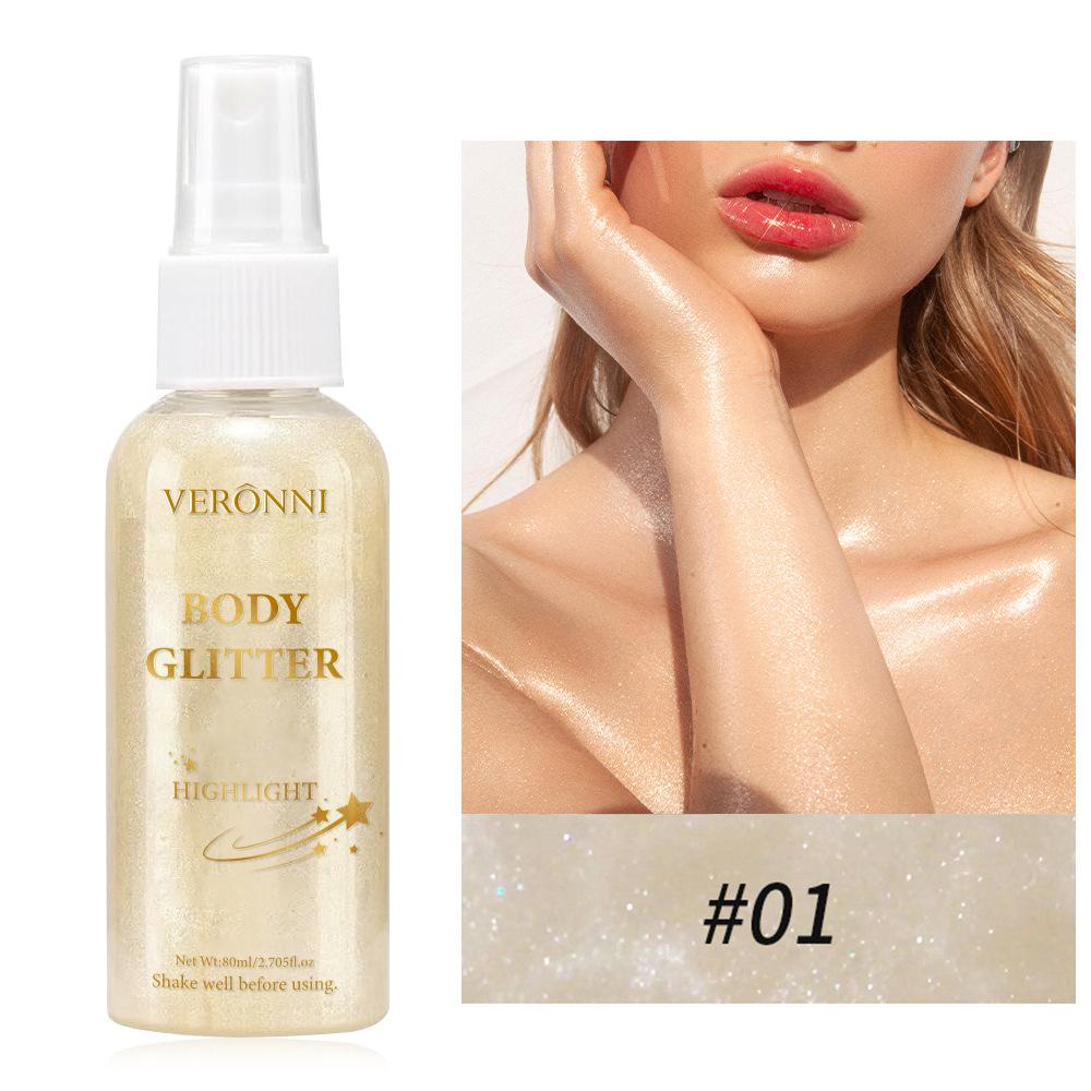 VERONNI Waterproof Long-lasting Liquid Highlighter for Face & Body with Fine Shimmer