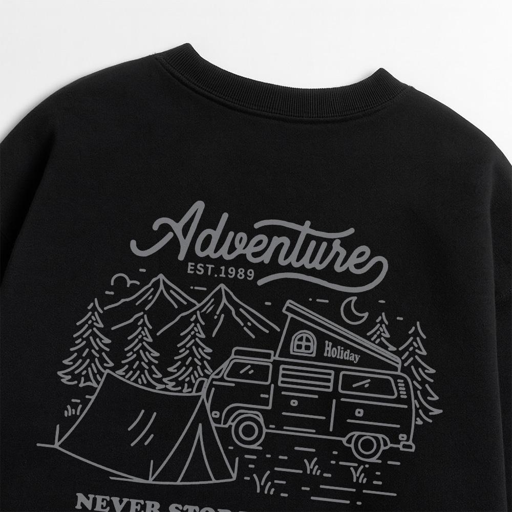 Seupeullaesikodeu Heavy Crewneck Sweatshirt Black - Adventure