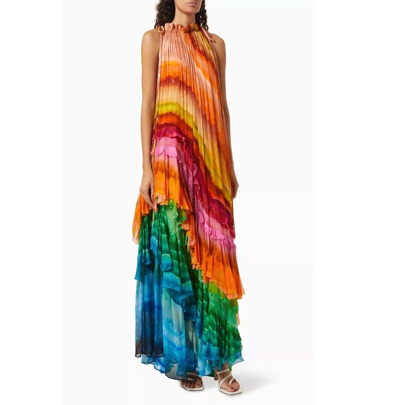 2025 Cross-Border Halterneck Fashion Printed Sexy off-the-Shoulder Puffy Cake Ruffles Large Swing Dress Female Dress