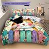 3pcs bedding set Cat Garden Includes 1 Comforter + 2 Pillowcases, Without Pillow Inserts, Soft Comfortable,Bedding Set,a0909003