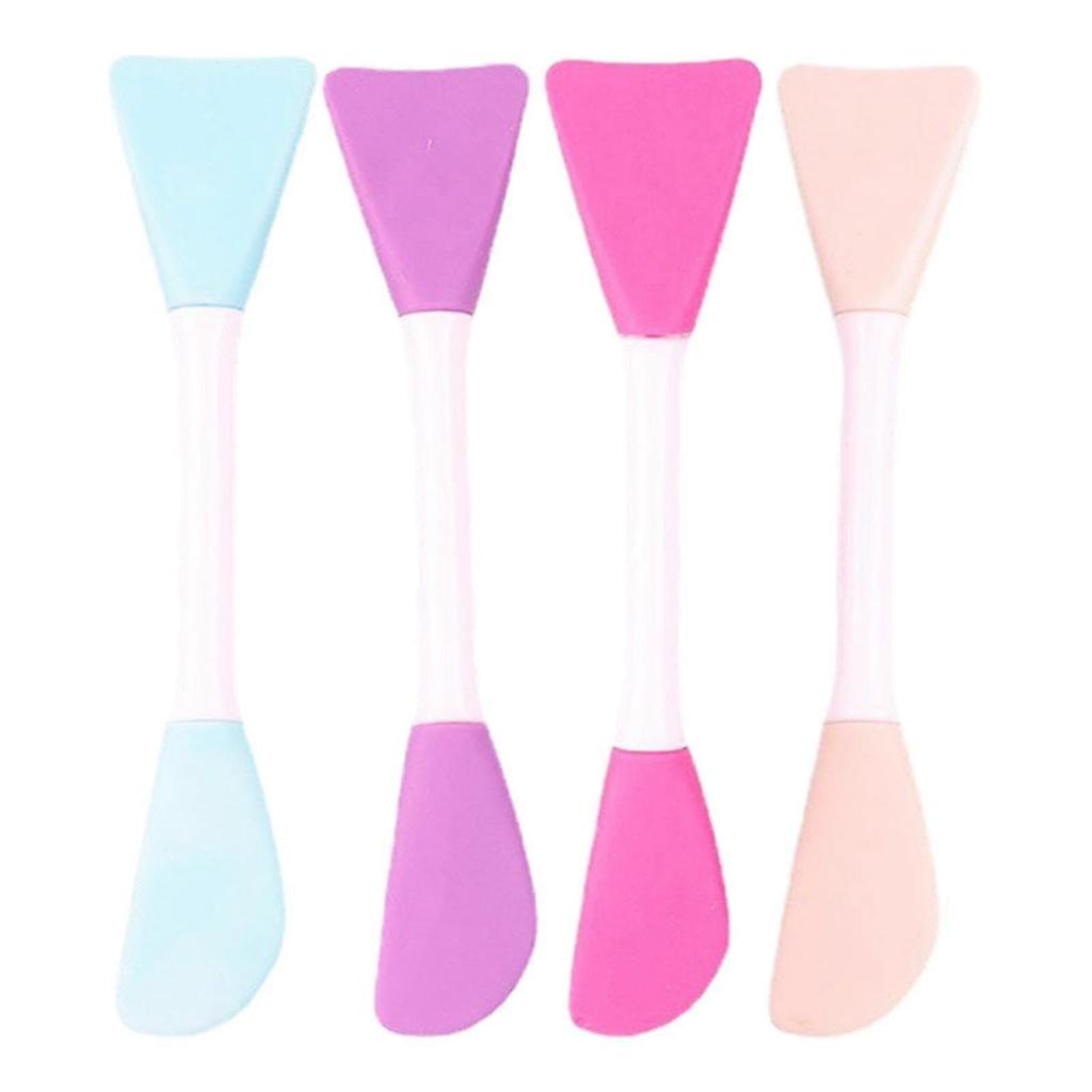 4pcs Facial Applicator Bathroom Home Mask Brush Flat Reusable Double Ended Cream