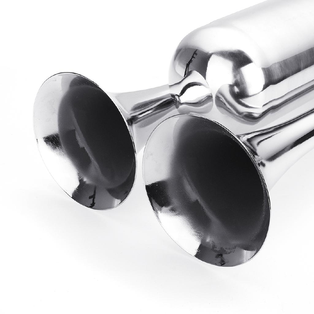 High Quality Stainless Steel 120HZ 300db Super Loud Dual Air Horn Twin Tone Trumpet Dukes Kit With Compressor For Car Truck Boat Lorry DC12/24V
