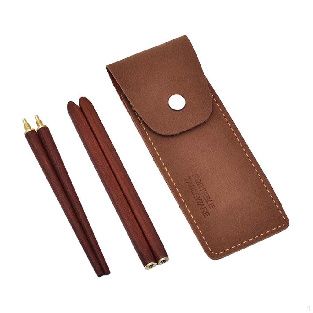 Travel Chopsticks Outdoor Utensils Lightweight Folding Portable Cutlery with Storage Bag for