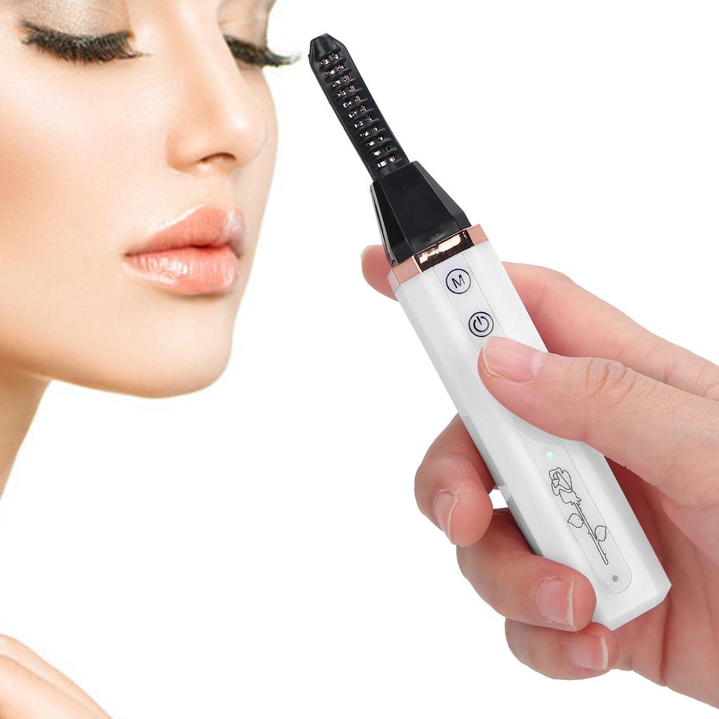 USB Charging Electric Heating Eyelash Curler Portable Long Lasting Eyelash Curling Tool