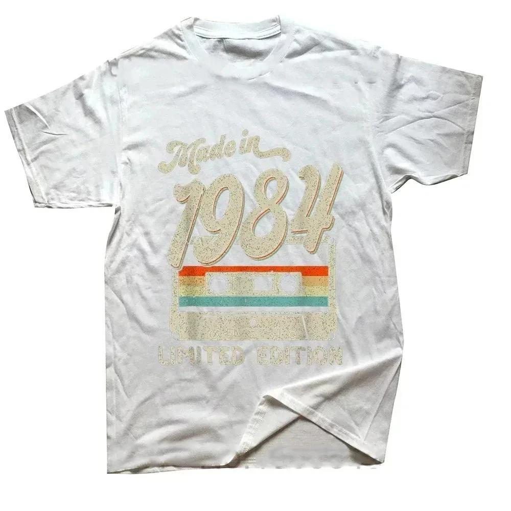 Men Women Birthday Anniversary T-shirts 1984 40th 40 Years Old Limited Edition Vintage Cotton T Shirt Gift Short Sleeve Tee Tops