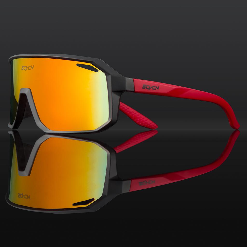 SCVCN Mountaineering Glasses Cycling Glasses Fashion Sunglasses for Men MTB Bike Bicycle Eyewear Sports UV400 Hunting Driving
