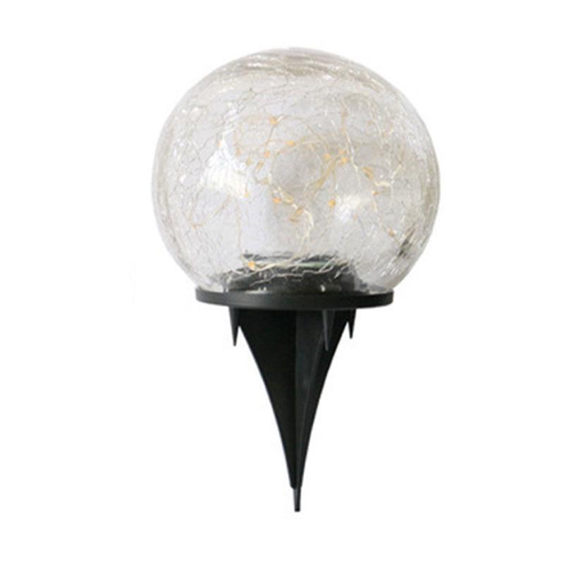 

1 шт. Треснувший стеклянный шар светодиодный садовый декоративный светильник для патио - для патио, газона и водонепроницаемый, съемный декоративный светильник для дорожек