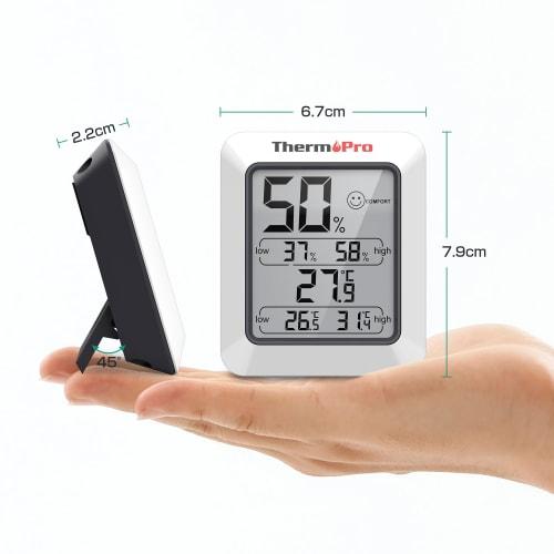 ThermoPro ThermoPro TP50 Digital Indoor Thermometer/Hygrometer with Face Icon, High Accuracy, High-Performance, Compact, Easy-to-Read, Magnet Included