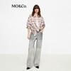 MO&Co. Women's Distressed Faded Cotton Jeans