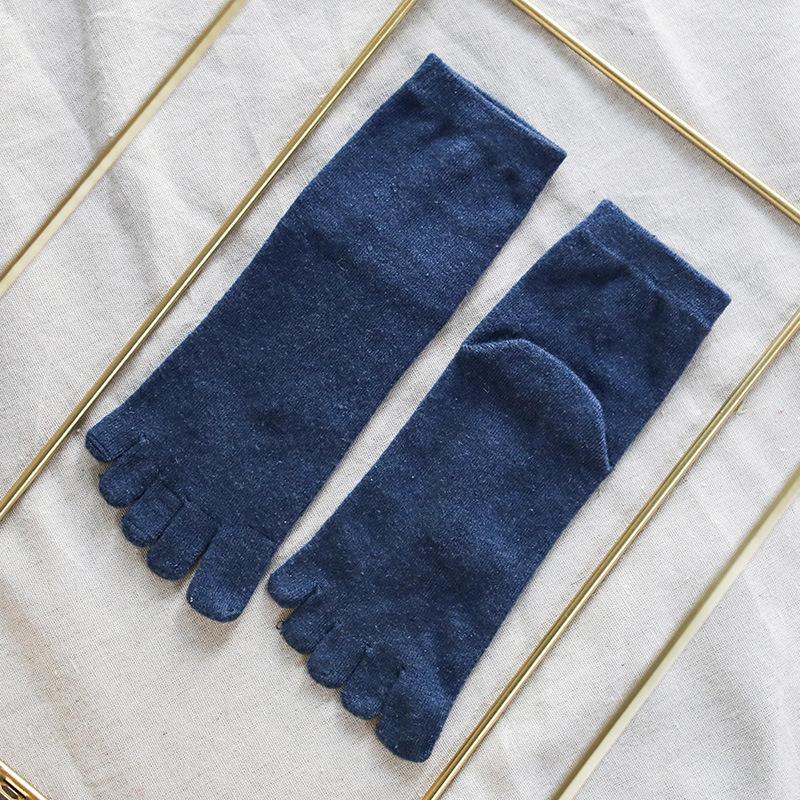 3 Pairs Man Wool Socks with Toes Autumn Winter Thermal Thick Socks Solid Color Wool Soft Warm 5 Finger Socks Casual Male Gift