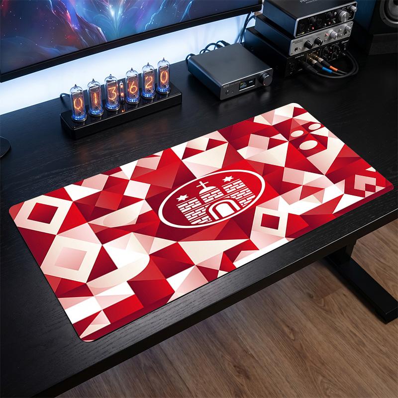 FC St. Pauli Football Print Duża Podkładka pod Mysz, Antypoślizgowa Rozszerzona Mata na Biurko do Gier do Biura Domowego