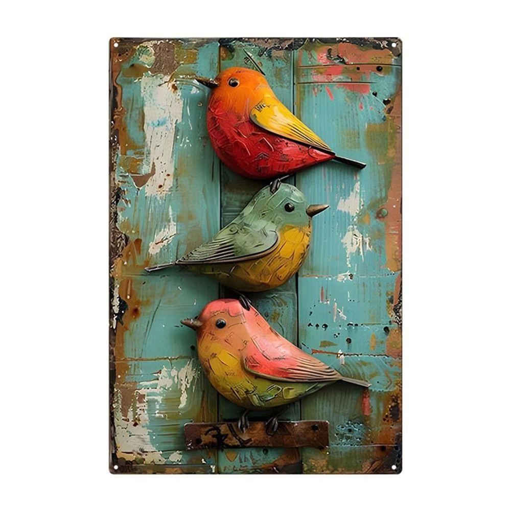 Metal Poster Chicken Easter Eggs Kitchen Decor 20x30cm